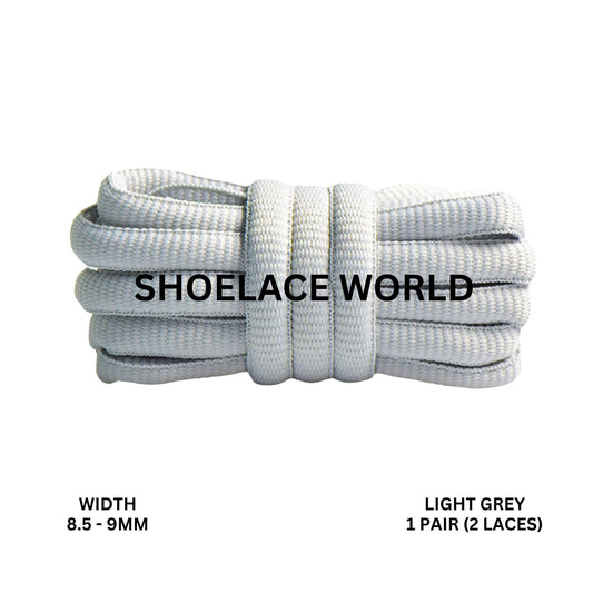 Light Grey Premium Thick Oval Shoelaces 8.5-9mm Compatible SB Replacement Dunk Laces Ships Out From The USA Next Day