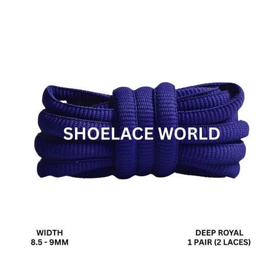 Deep Royal Premium Thick Oval Shoelaces 8.5-9mm Compatible SB Replacement Dunk Laces Ships Out From The USA Next Day