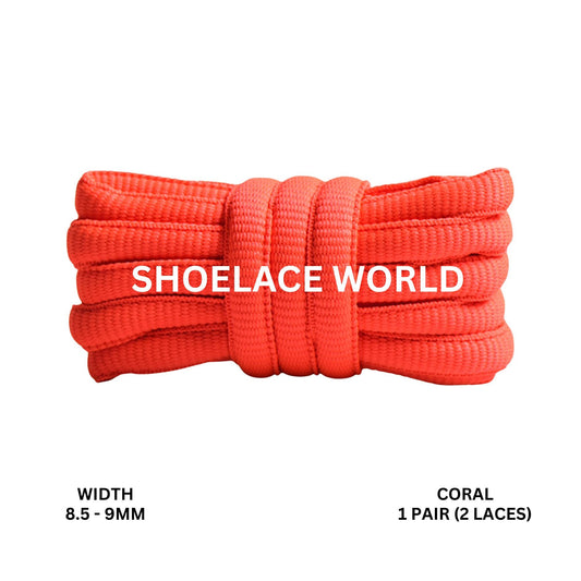 Coral Premium Thick Oval Shoelaces 8.5-9mm Compatible SB Replacement Dunk Laces Ships Out From The USA Next Day