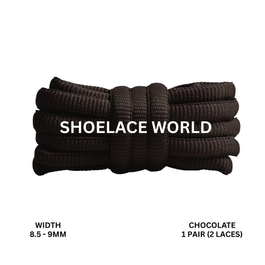 Chocolate Premium Thick Oval Shoelaces 8.5-9mm Compatible SB Replacement Dunk Laces Ships Out From The USA Next Day