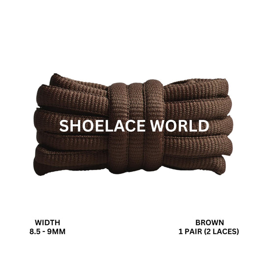 Brown Premium Thick Oval Shoelaces 8.5-9mm Compatible SB Replacement Dunk Laces Ships Out From The USA Next Day