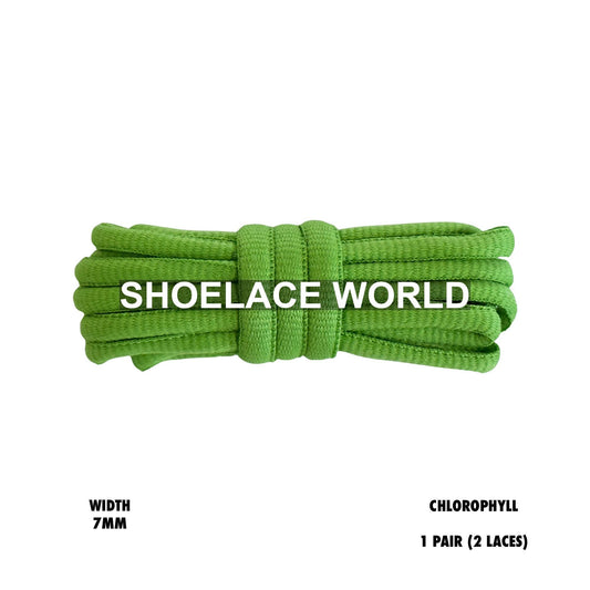 Chlorophyll Slim Oval Shoelaces 7mm Classic Laces Ships Out From The USA Next Day