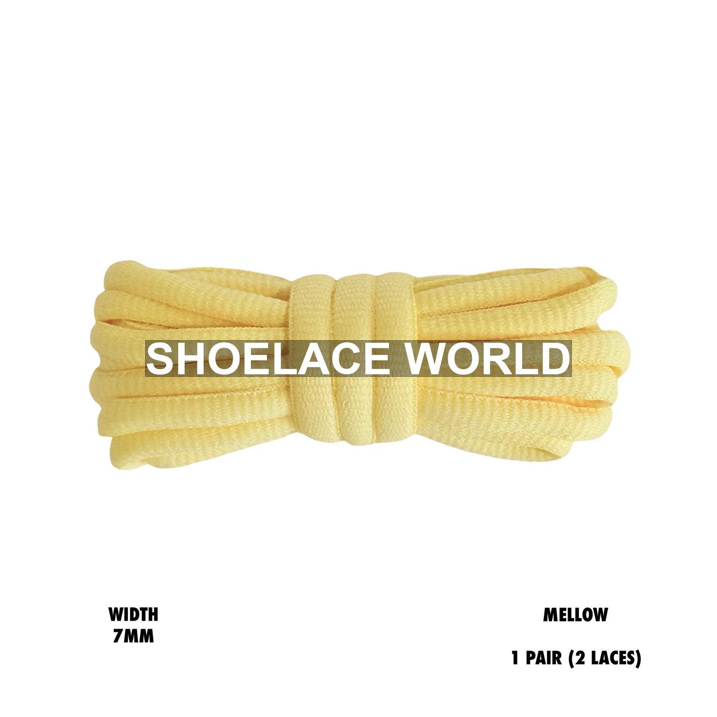 Mellow Slim Oval Shoelaces 7mm Classic Laces Ships Out From The USA Next Day