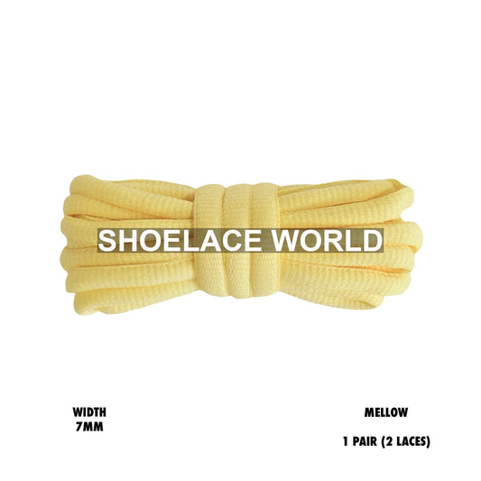 Mellow Slim Oval Shoelaces 7mm Classic Laces Ships Out From The USA Next Day