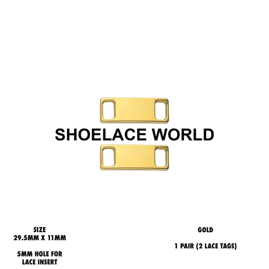 Gold Metal Shoelace Lace Tags Premium Lace Charms Dubraes Ships Out From The USA Next Day