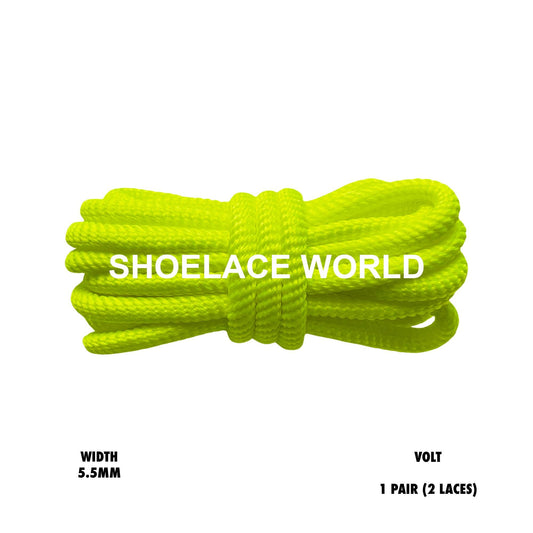 Volt Solid Turbine Rope Shoelaces 5.5mm Colorful Pattern Laces Ships Out From The USA Next Day