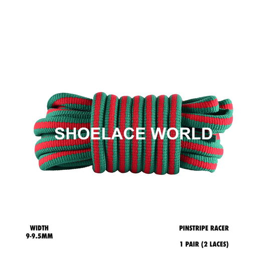 Pinstripe Racer Limited Edition Shoelaces 9-9.5mm Thick Replacement Laces Ships Out From The USA Next Day