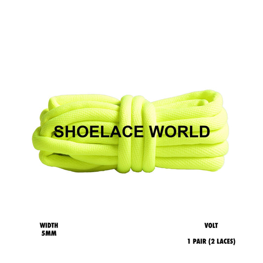 Volt Tubular Half Round 5mm Shoelaces Colorful Soft Laces Ships Out From The USA Next Day