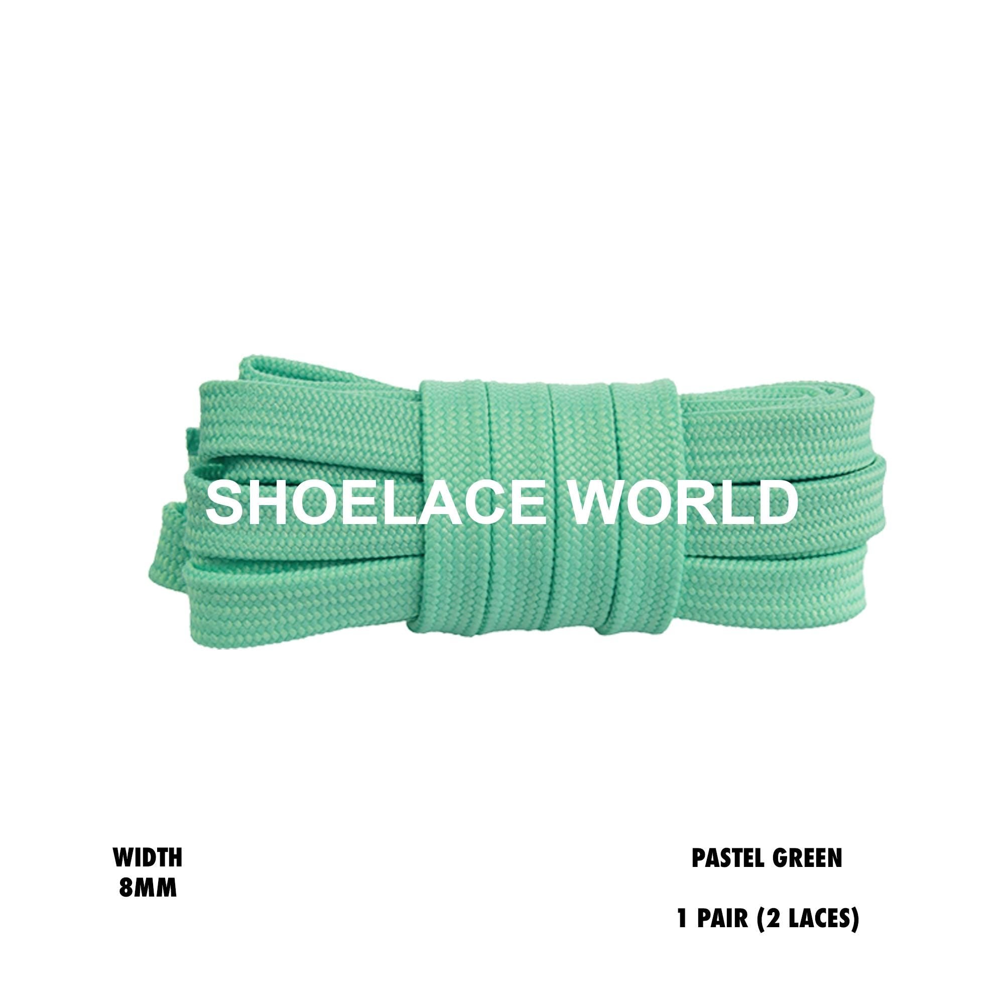 Pastel Green Double Layer Premium Flat Shoelaces
