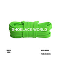 Neon Green Double Layer Premium Flat  Shoelaces