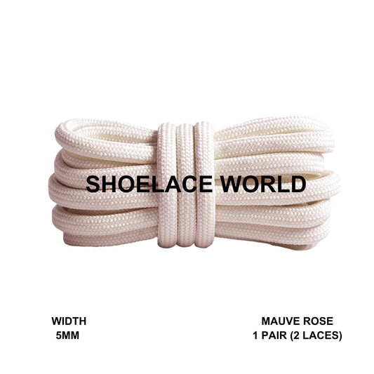 Mauve Rose Premium Rope 47 Inch Shoelaces 5mm Compatible 350 Replacement Colorful Laces Ships Out From The USA Next Day