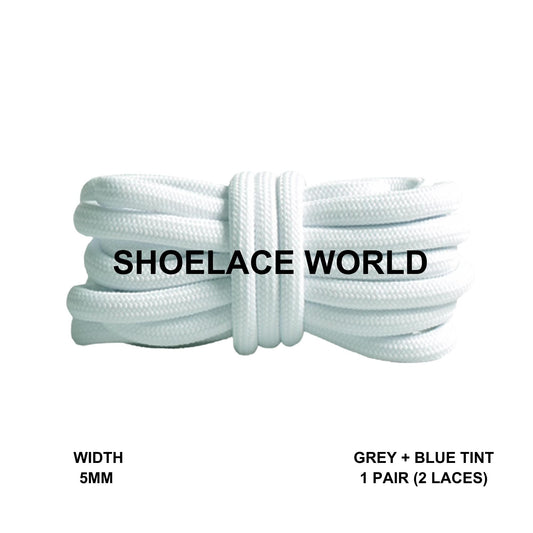 Grey + Blue Tint Premium Rope 47 Inch Shoelaces 5mm Compatible 350 Replacement Colorful Laces Ships Out From The USA Next Day