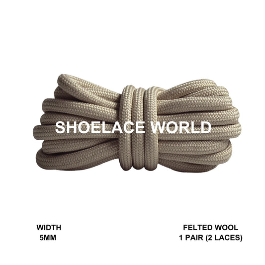Felted Wool Premium Rope 47 Inch Shoelaces 5mm Compatible 350 Replacement Colorful Laces Ships Out From The USA Next Day