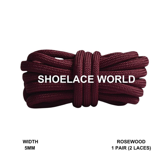 Rosewood Premium Rope 47 Inch Shoelaces 5mm Compatible 350 Replacement Colorful Laces Ships Out From The USA Next Day