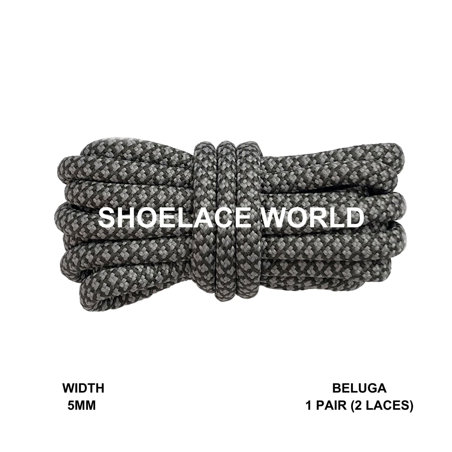 Beluga Premium Rope 47 Inch Shoelaces 5mm Compatible 350 Replacement Colorful Laces Ships Out From The USA Next Day