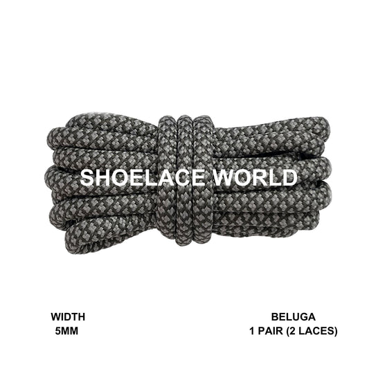 Beluga Premium Rope 47 Inch Shoelaces 5mm Compatible 350 Replacement Colorful Laces Ships Out From The USA Next Day