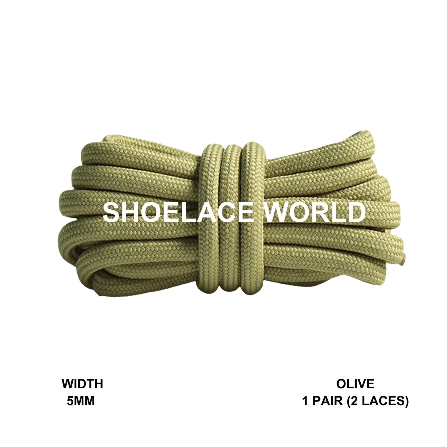 Olive Premium Rope 47 Inch Shoelaces 5mm Compatible 350 Replacement Colorful Laces Ships Out From The USA Next Day