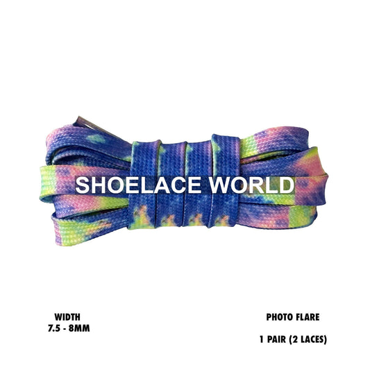 Photo Flare Premium Flat Shoelaces 7.5-8mm Limited Edition Laces Ships Out From The USA Next Day