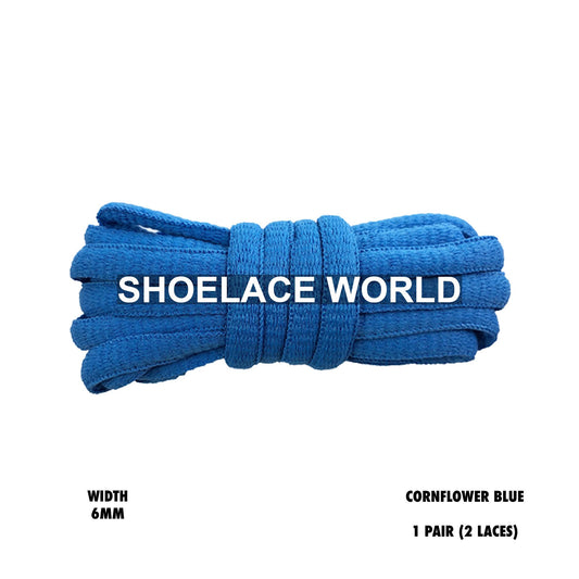 Cornflower Blue Classic Oval Shoelaces 6mm Laces Ships Out From The USA Next Day