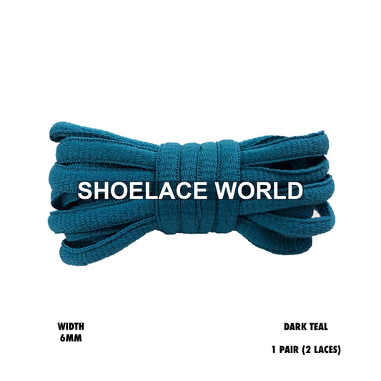 Dark Teal Classic Oval Shoelaces 6mm Laces Ships Out From The USA Next Day