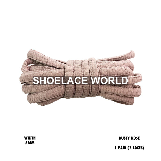 Dusty Rose Classic Oval Shoelaces 6mm Laces Ships Out From The USA Next Day