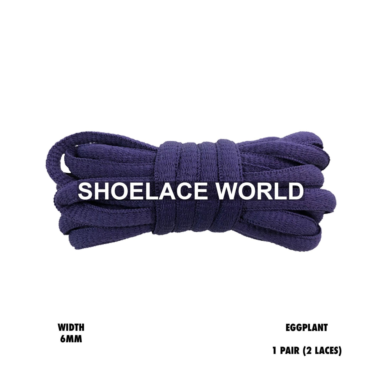 Eggplant Classic Oval Shoelaces 6mm Laces Ships Out From The USA Next Day