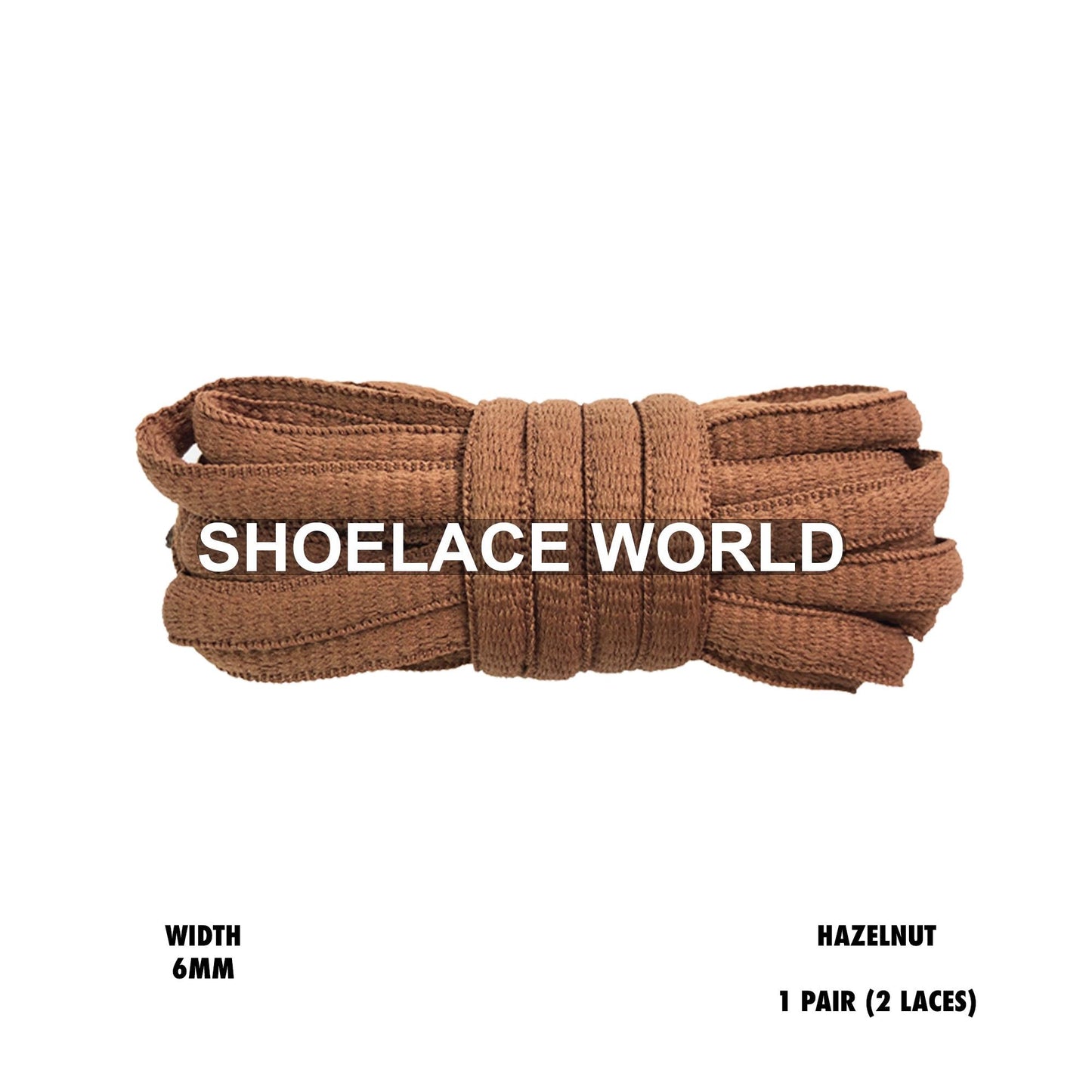 Hazelnut Classic Oval Shoelaces 6mm Laces Ships Out From The USA Next Day