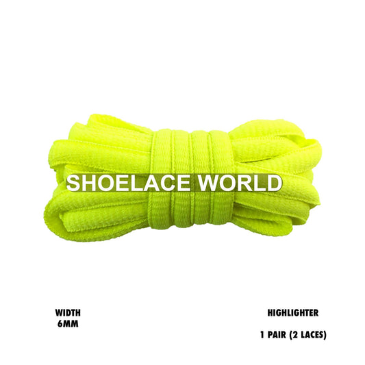Highlighter Classic Oval Shoelaces 6mm Laces Ships Out From The USA Next Day