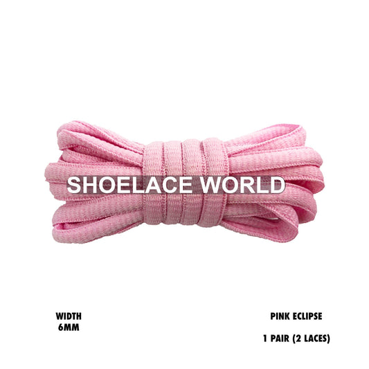 Pink Eclipse Classic Oval Shoelaces 6mm Laces Ships Out From The USA Next Day