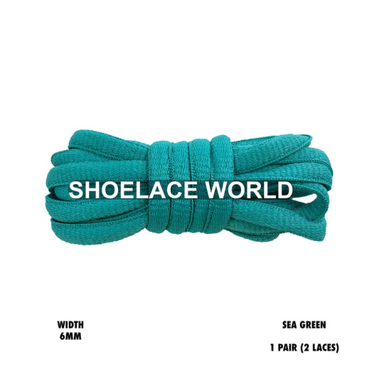 Sea Green Classic Oval Shoelaces 6mm Laces Ships Out From The USA Next Day