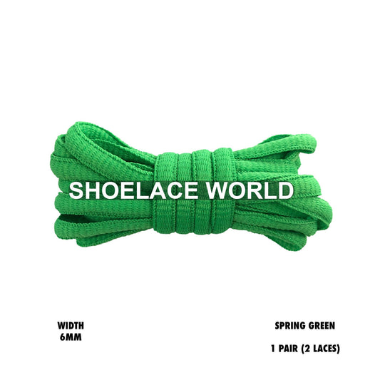 Spring Green Classic Oval Shoelaces 6mm Laces Ships Out From The USA Next Day