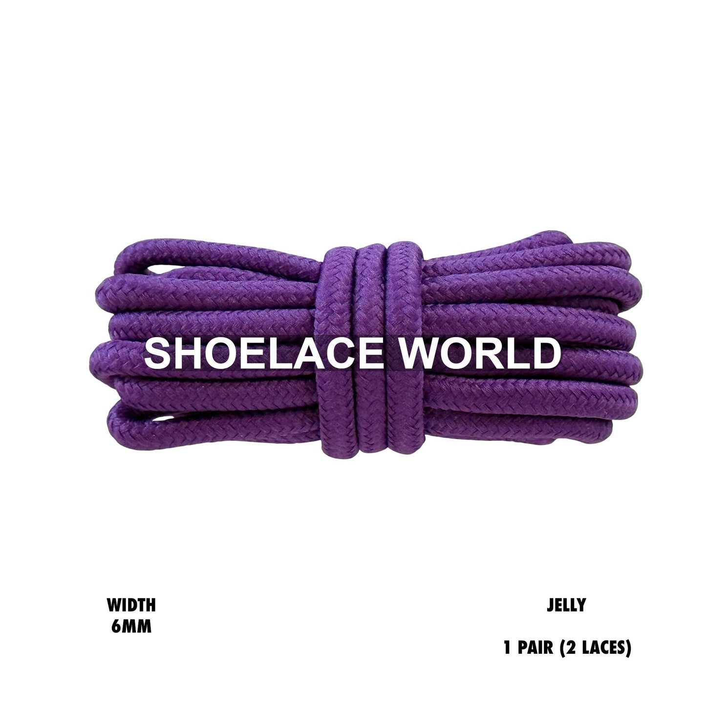 Jelly Thick Round Shoelaces 6mm Classic Colorful Laces Ships Out From The USA Next Day