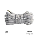 Wolf Grey Puffy Soft Rope Shoelaces