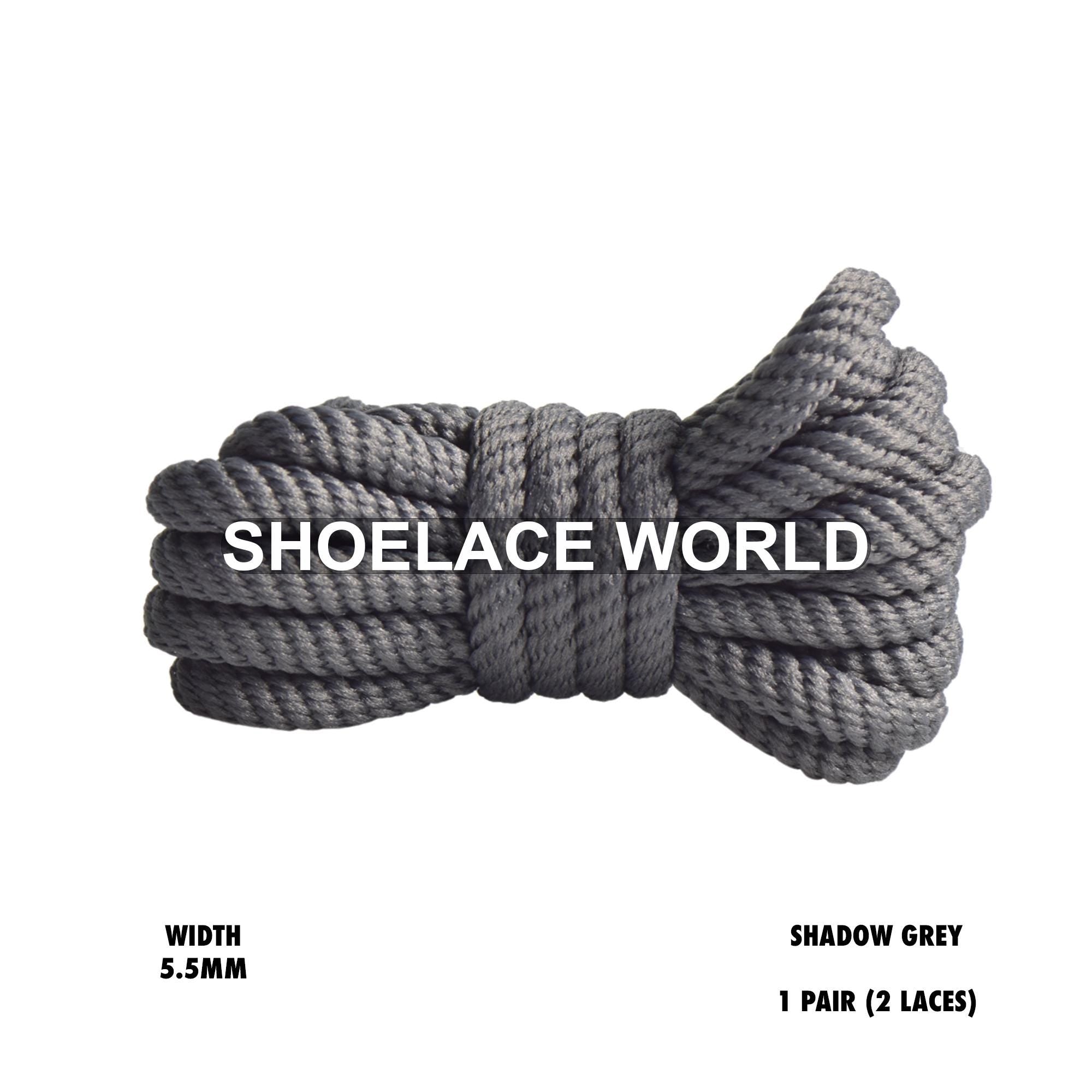 Shadow Grey  Puffy Soft Rope Shoelaces
