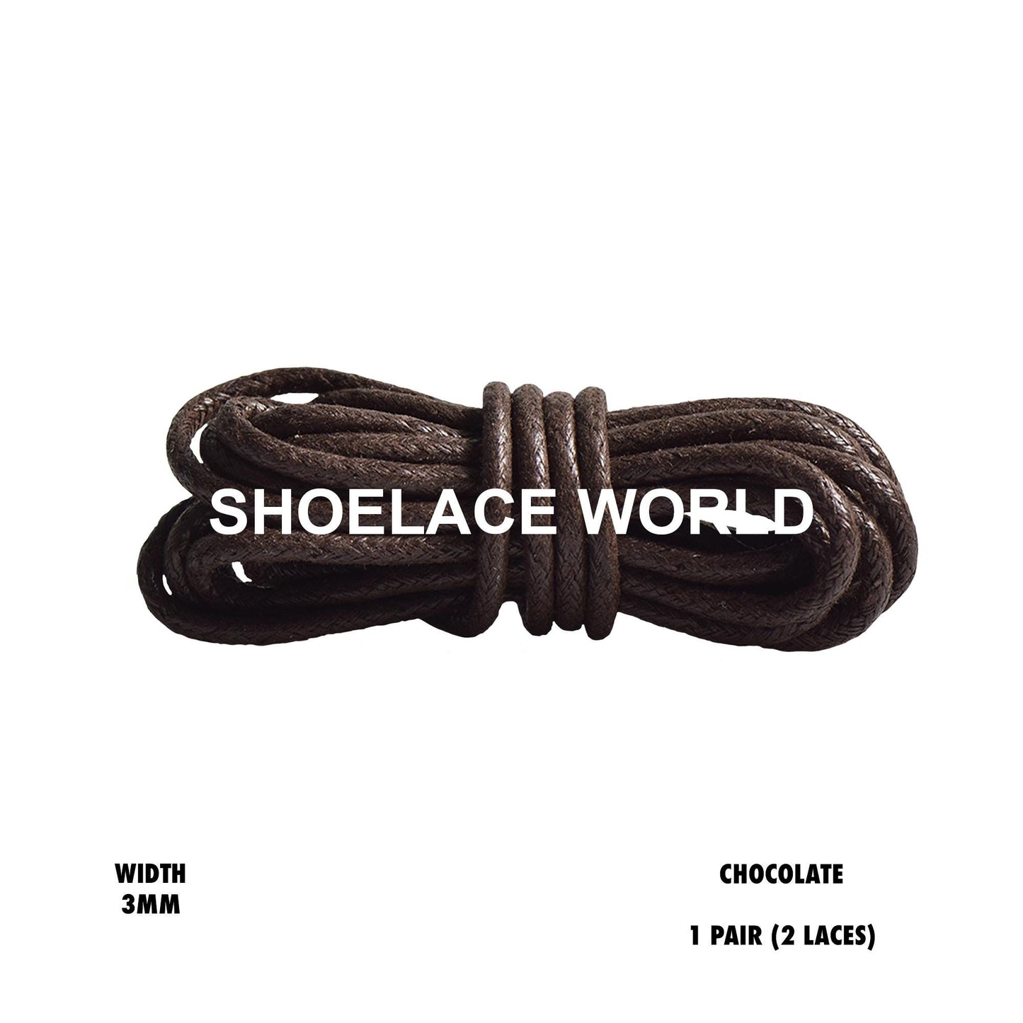 Chocolate Rope Thin Wax Shoelaces 3mm Laces Ships Out From The USA Next Day