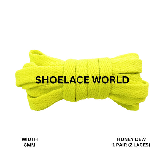 Honey Dew Classic Flat Shoelaces 5/16 Inch 8mm Laces Ships Out From The USA Next Day