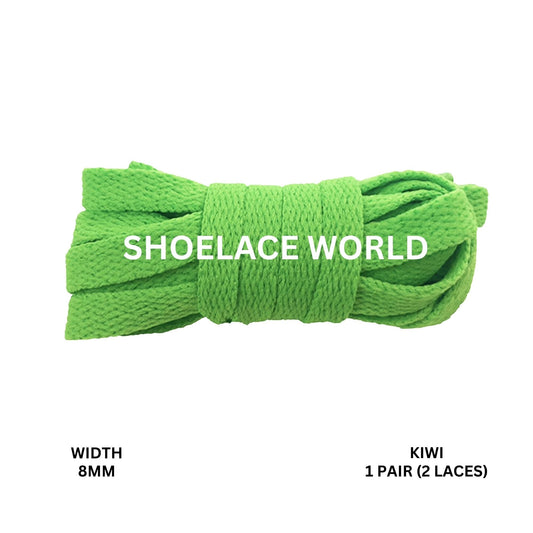 Kiwi Classic Flat Shoelaces 5/16 Inch 8mm Laces Ships Out From The USA Next Day