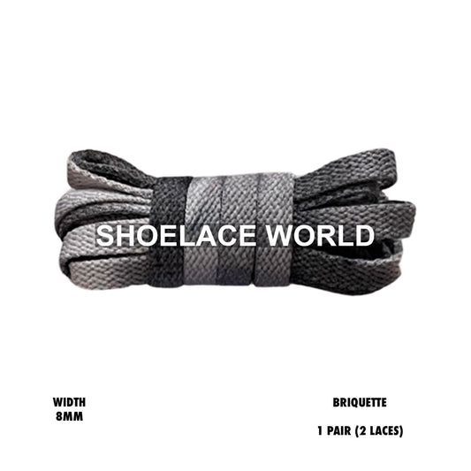Briquette Faded Tie Dye Premium Flat Shoelaces 8mm Vintage Colorful Laces Ships Out From The USA Next Day