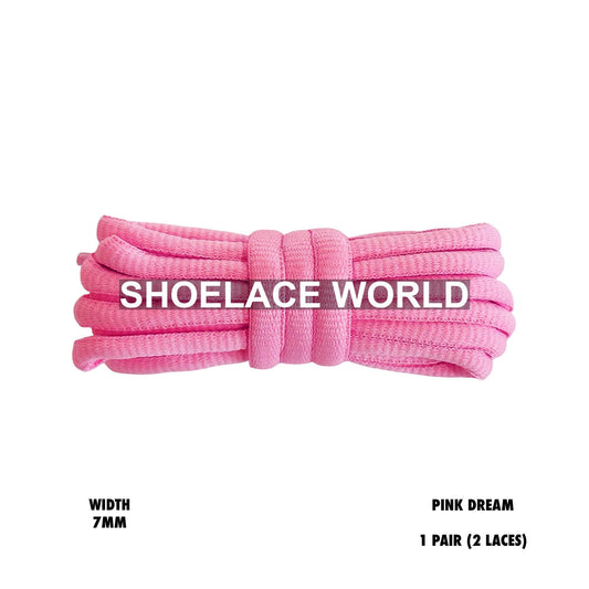 Pink Dream Slim Oval Shoelaces 7mm Classic Laces Ships Out From The USA Next Day