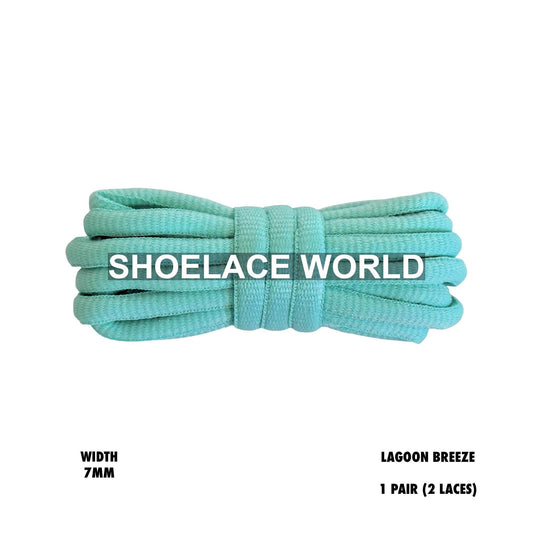 Lagoon Breeze Slim Oval Shoelaces 7mm Classic Laces Ships Out From The USA Next Day
