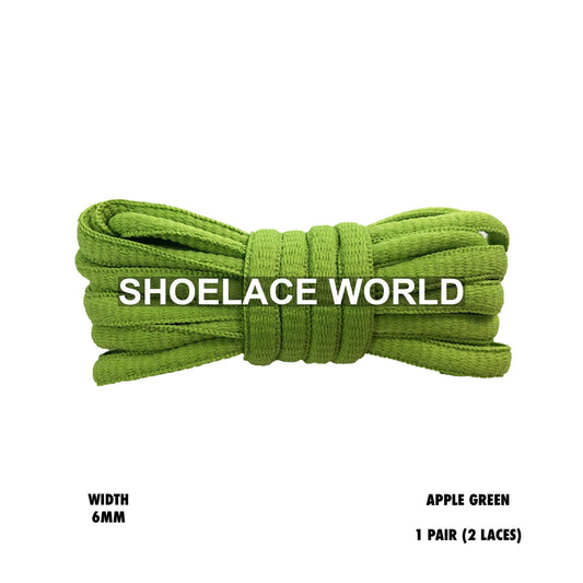 Apple Green Classic Oval Shoelaces 6mm Laces Ships Out From The USA Next Day