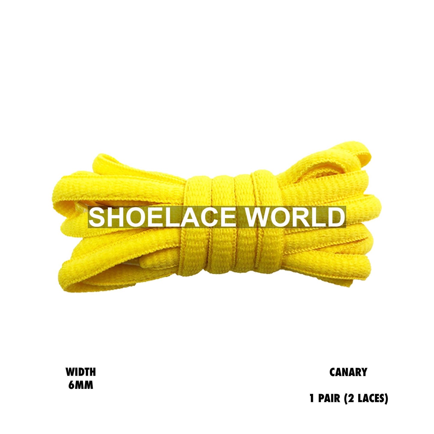 Canary Classic Oval Shoelaces 6mm Laces Ships Out From The USA Next Day