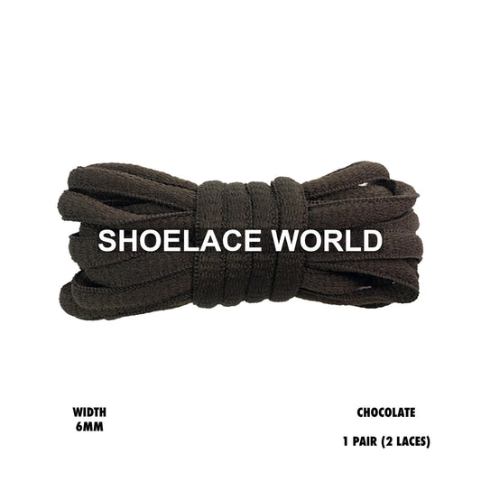 Chocolate Classic Oval Shoelaces 6mm Laces Ships Out From The USA Next Day