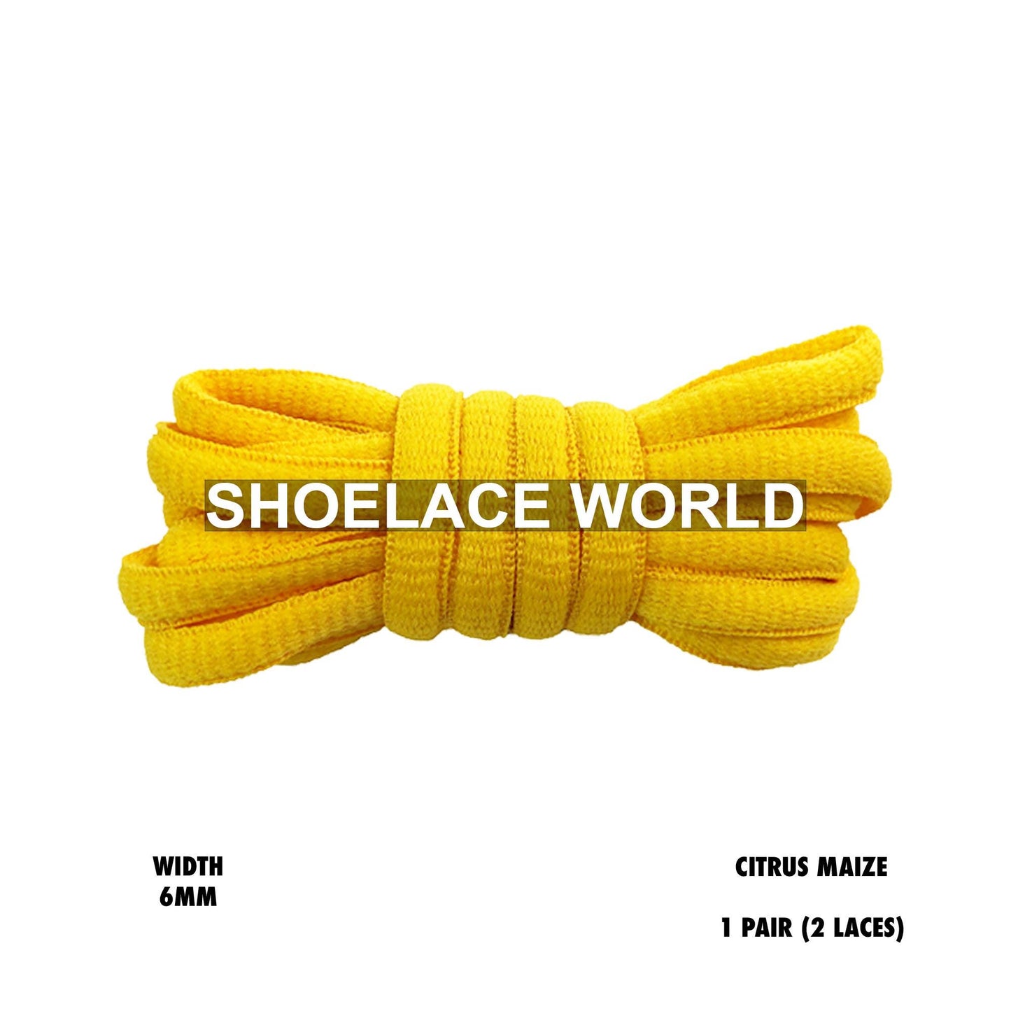 Citrus Maize Classic Oval Shoelaces 6mm Laces Ships Out From The USA Next Day