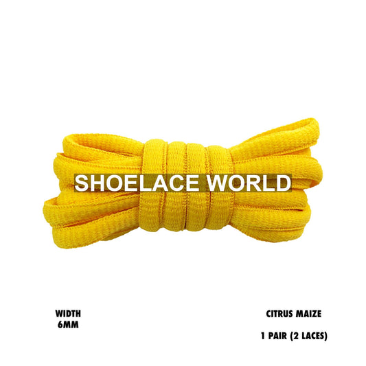 Citrus Maize Classic Oval Shoelaces 6mm Laces Ships Out From The USA Next Day