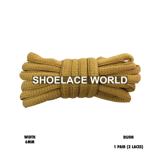 Dijon Classic Oval Shoelaces 6mm Laces Ships Out From The USA Next Day