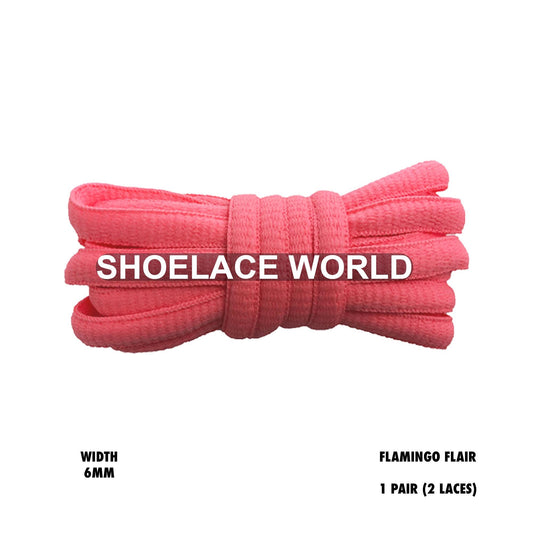 Flamingo Flair Classic Oval Shoelaces 6mm Laces Ships Out From The USA Next Day