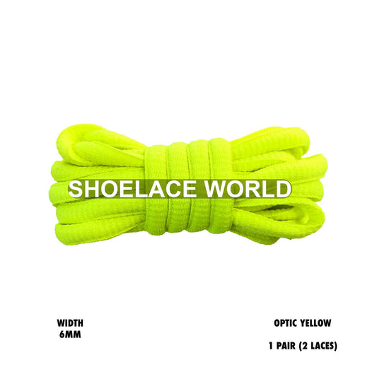 Optic Yellow Classic Oval Shoelaces 6mm Laces Ships Out From The USA Next Day