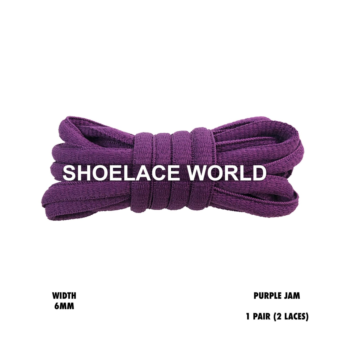 Purple Jam Classic Oval Shoelaces 6mm Laces Ships Out From The USA Next Day