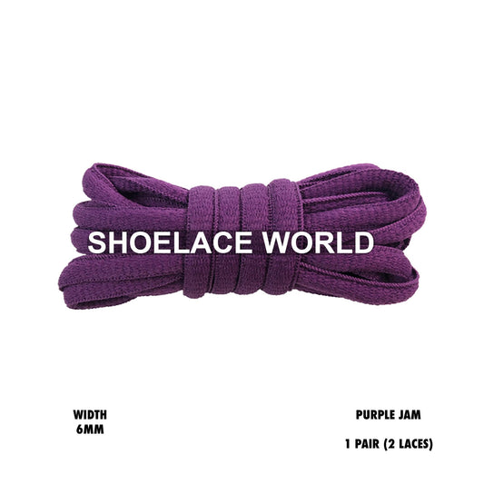 Purple Jam Classic Oval Shoelaces 6mm Laces Ships Out From The USA Next Day
